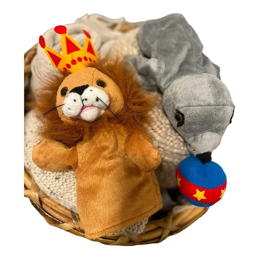 Restoration Hardware Baby & Child Circus Hand Puppets Lion Seal Set
